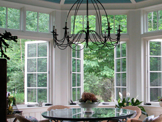 Dining Room with Open Windows